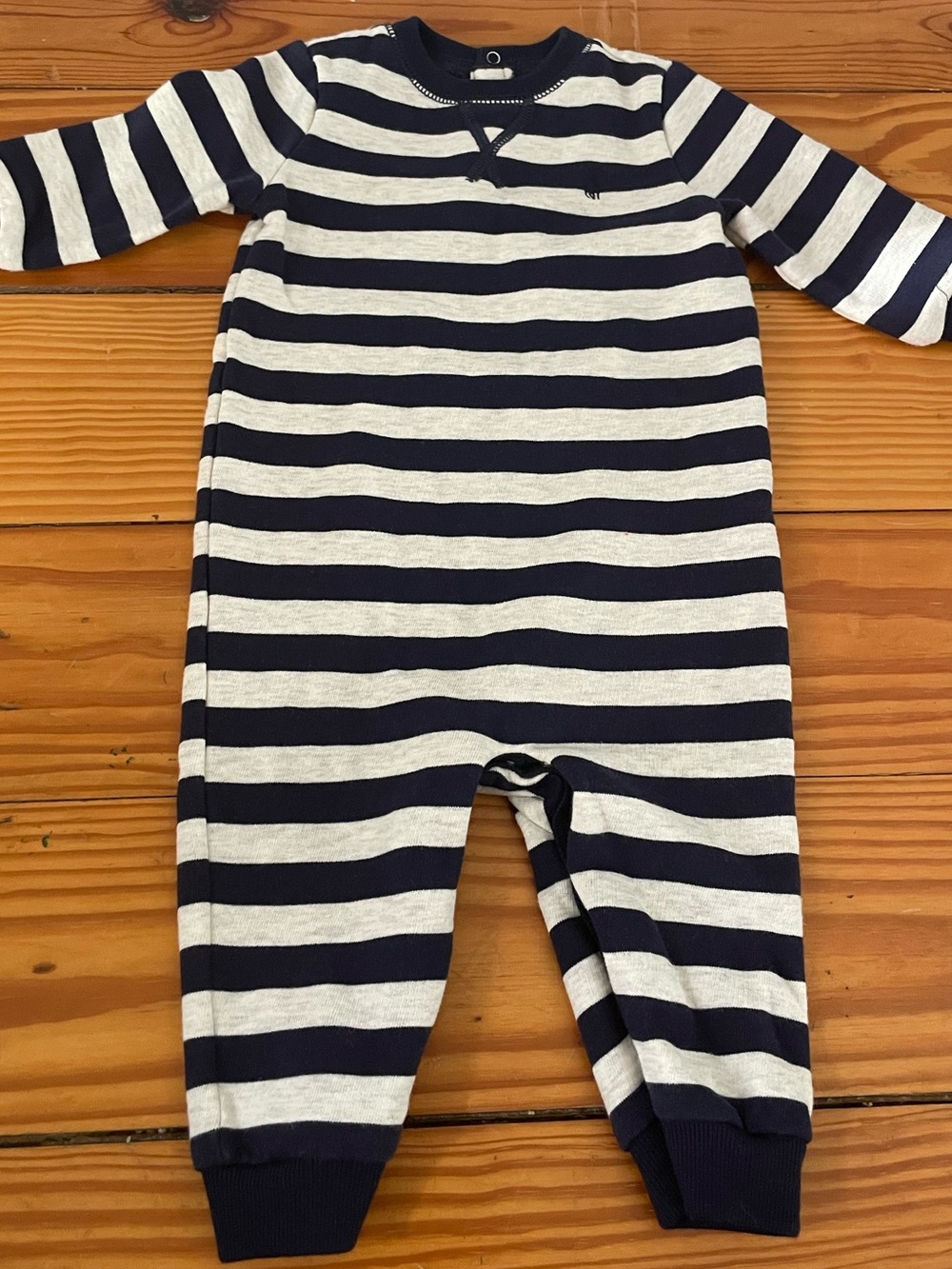 Ralph Lauren Striped Blue and White One Piece 9M